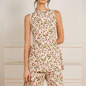 La maregold vintage floral Celine top